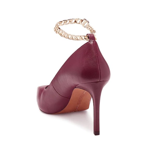 NEW Vince Camuto Women Peddya Elderberry Pointy Heel Anklet Chain Dress Pump - Picture 4 of 7